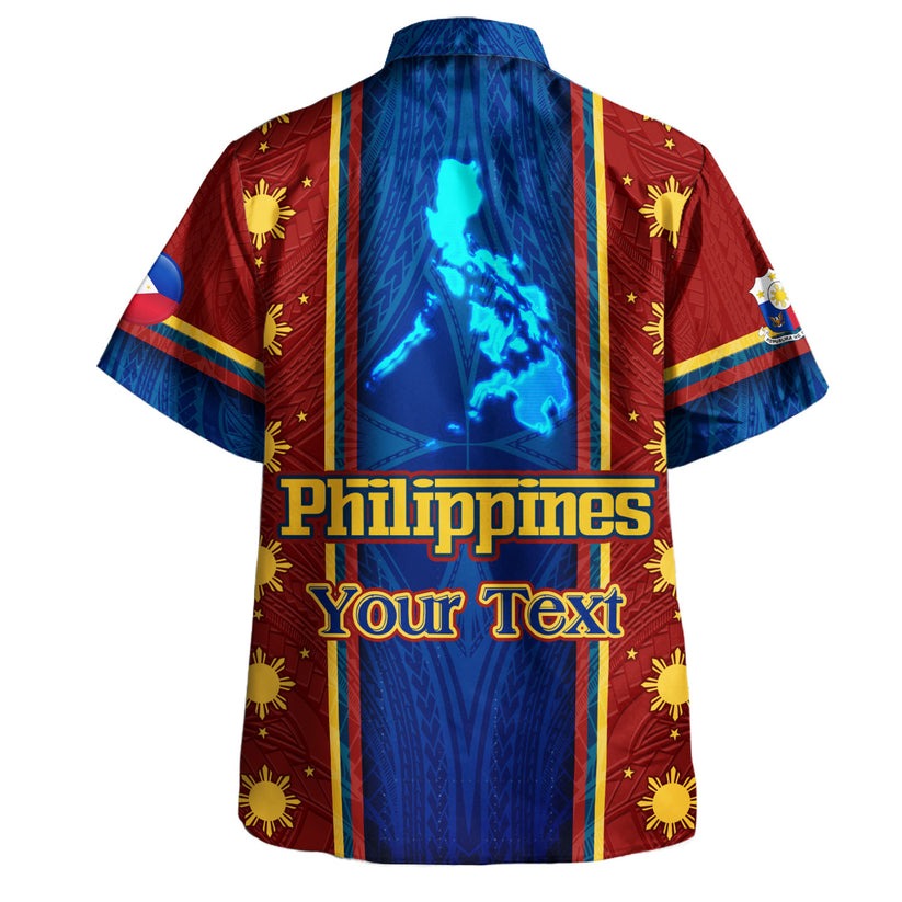 Philippines Filipinos Custom Personalised Hawaiian Shirt Tribal Sun Traditional Patterns