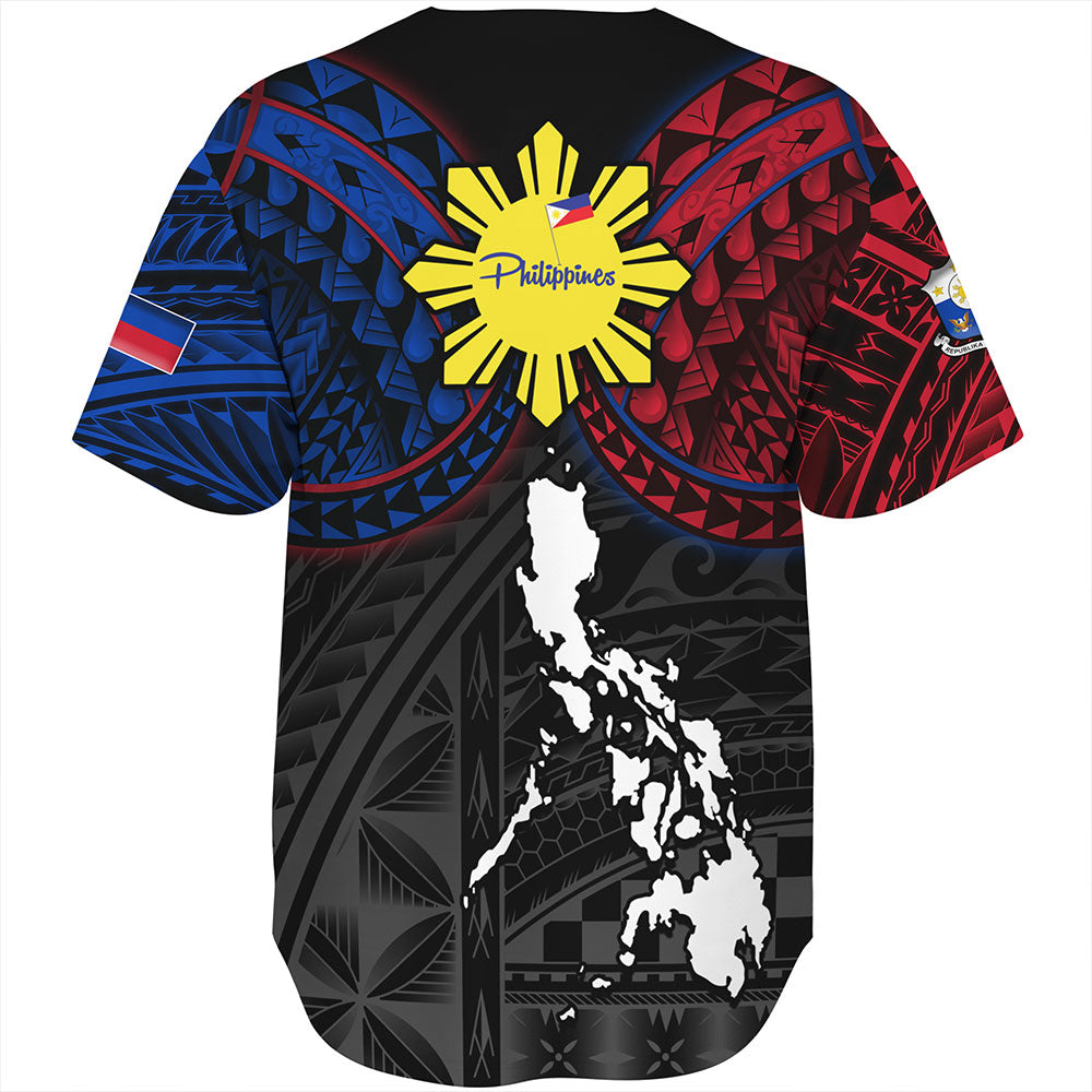 Philippines Baseball Shirt - Philippines Half Sleeve Tattoo Patterns Style