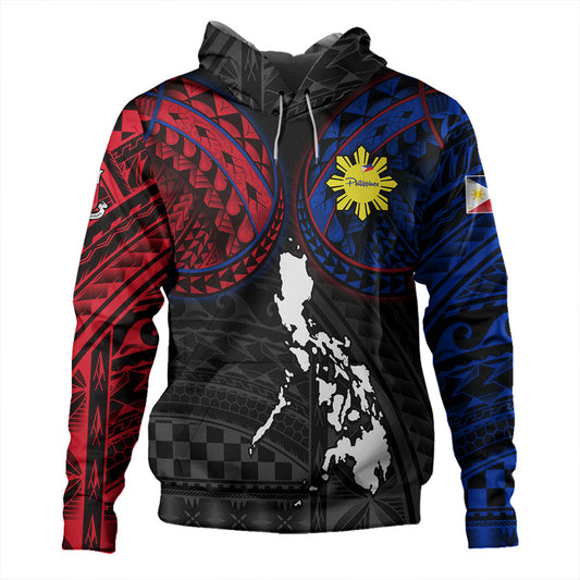 Philippines Hoodie - Philippines Half Sleeve Tattoo Patterns Style