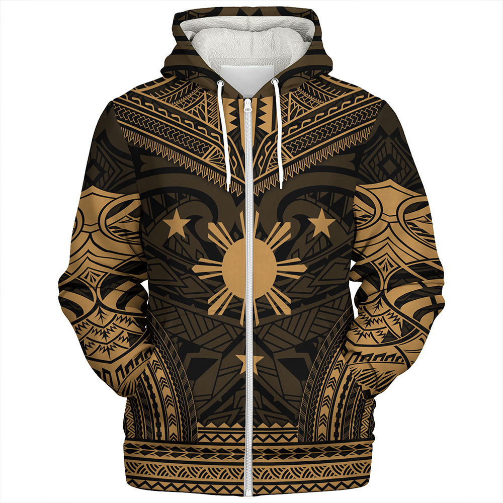 Philippines Sherpa Hoodie - Philippines Cheif Tattoo Patterns Style