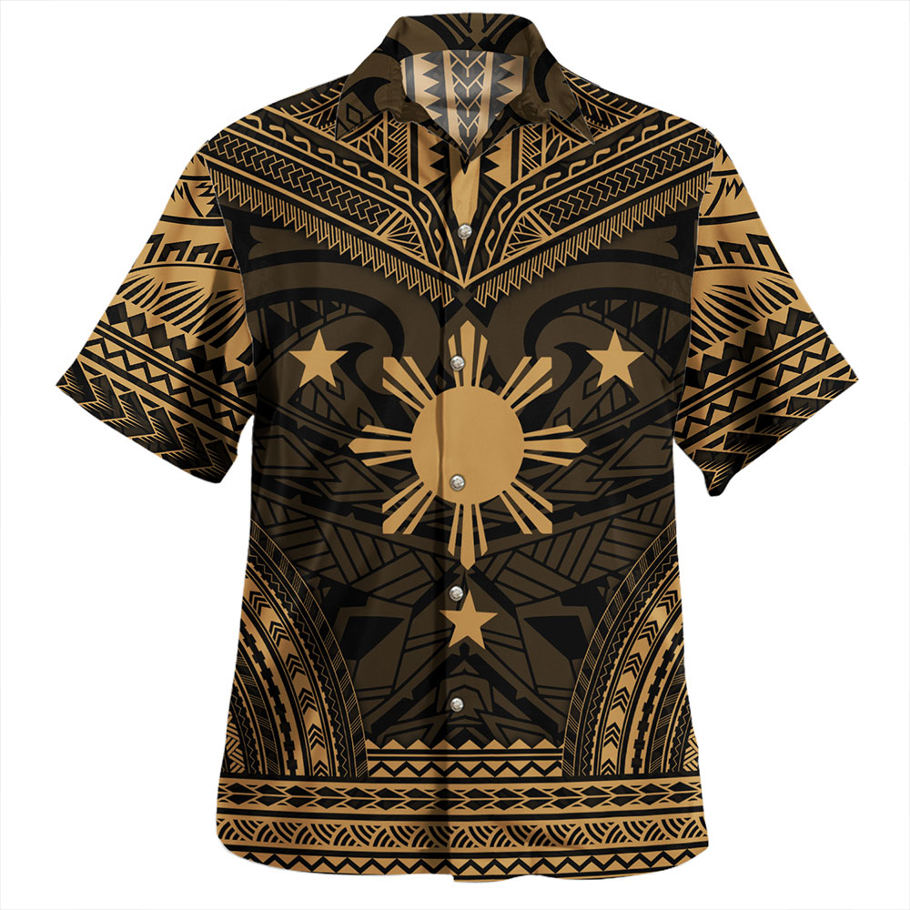 Philippines Hawaiian Shirt - Philippines Cheif Tattoo Patterns Style