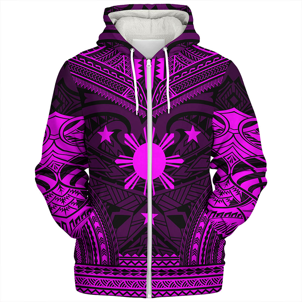 Philippines Sherpa Hoodie - Philippines Cheif Tattoo Patterns Style