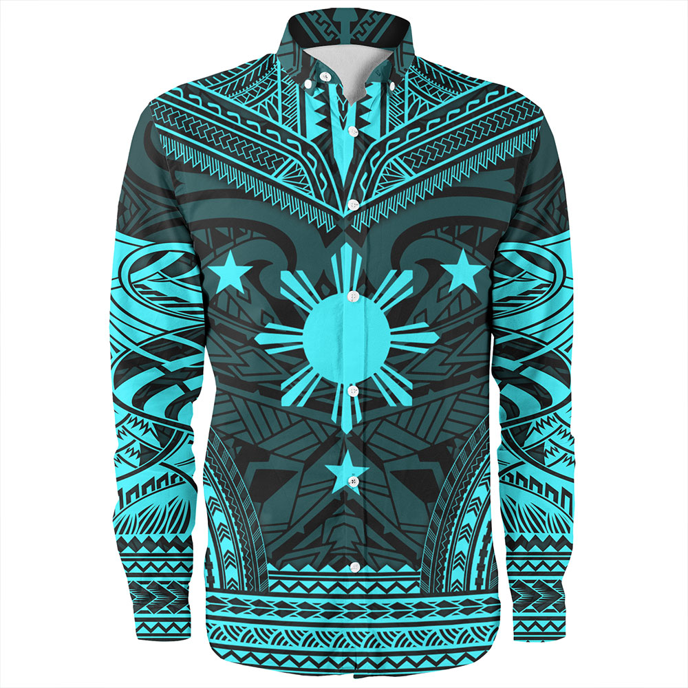 Philippines Long Sleeve Shirt - Philippines Cheif Tattoo Patterns Style