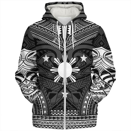 Philippines Sherpa Hoodie - Philippines Cheif Tattoo Patterns Style