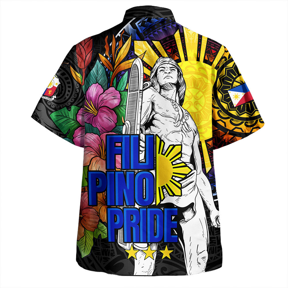 Chuuk State Hawaiian Shirt Pearl Of The Pacific Black Polynesian Tattau