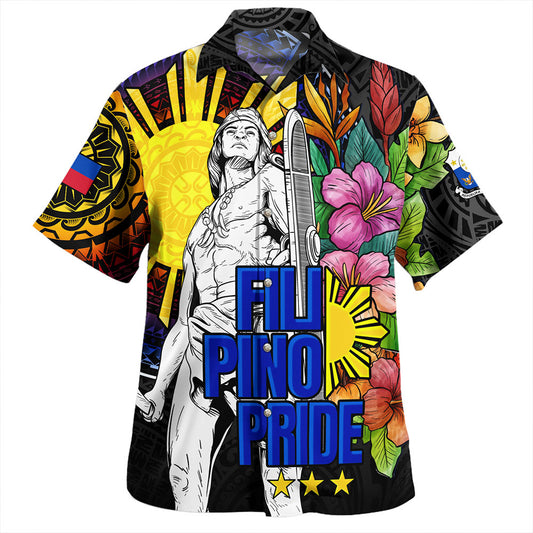 Philippines Filipinos Hawaiian Shirt Lapu-lapu Hero With Philippines Flowers Style