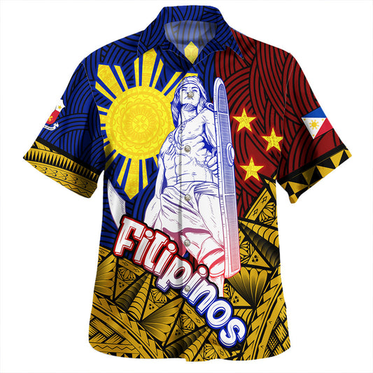 Philippines Filipinos Hawaiian Shirt Lapu-lapu Hero With Seal Filipinos Tribal Patterns