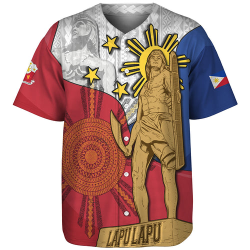 Philippines Filipinos Baseball Shirt Lapu Lapu Heroes With Sun And Flag Tribal Patterns