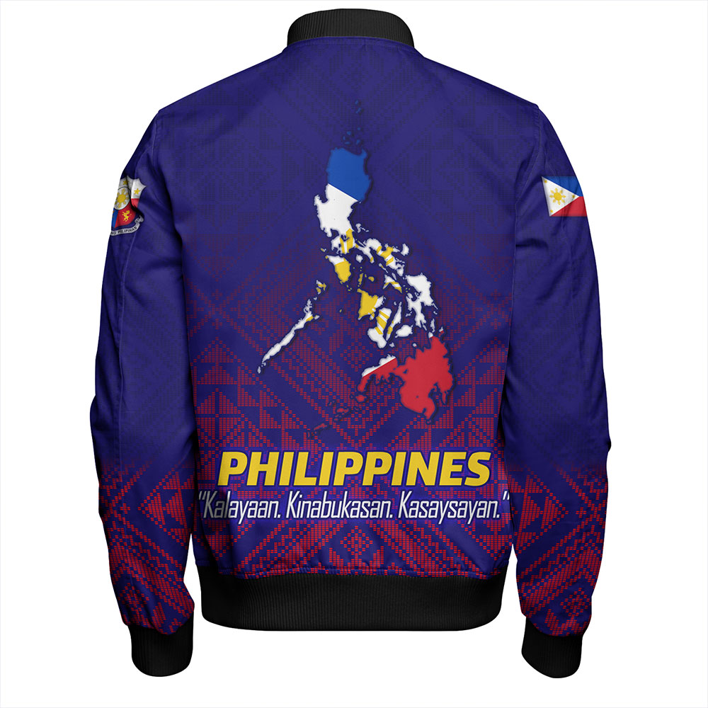 Philippines Filipinos Bomber Jacket Philippines Independence Day Kalayaan-Kinabukasan-Kasaysayan