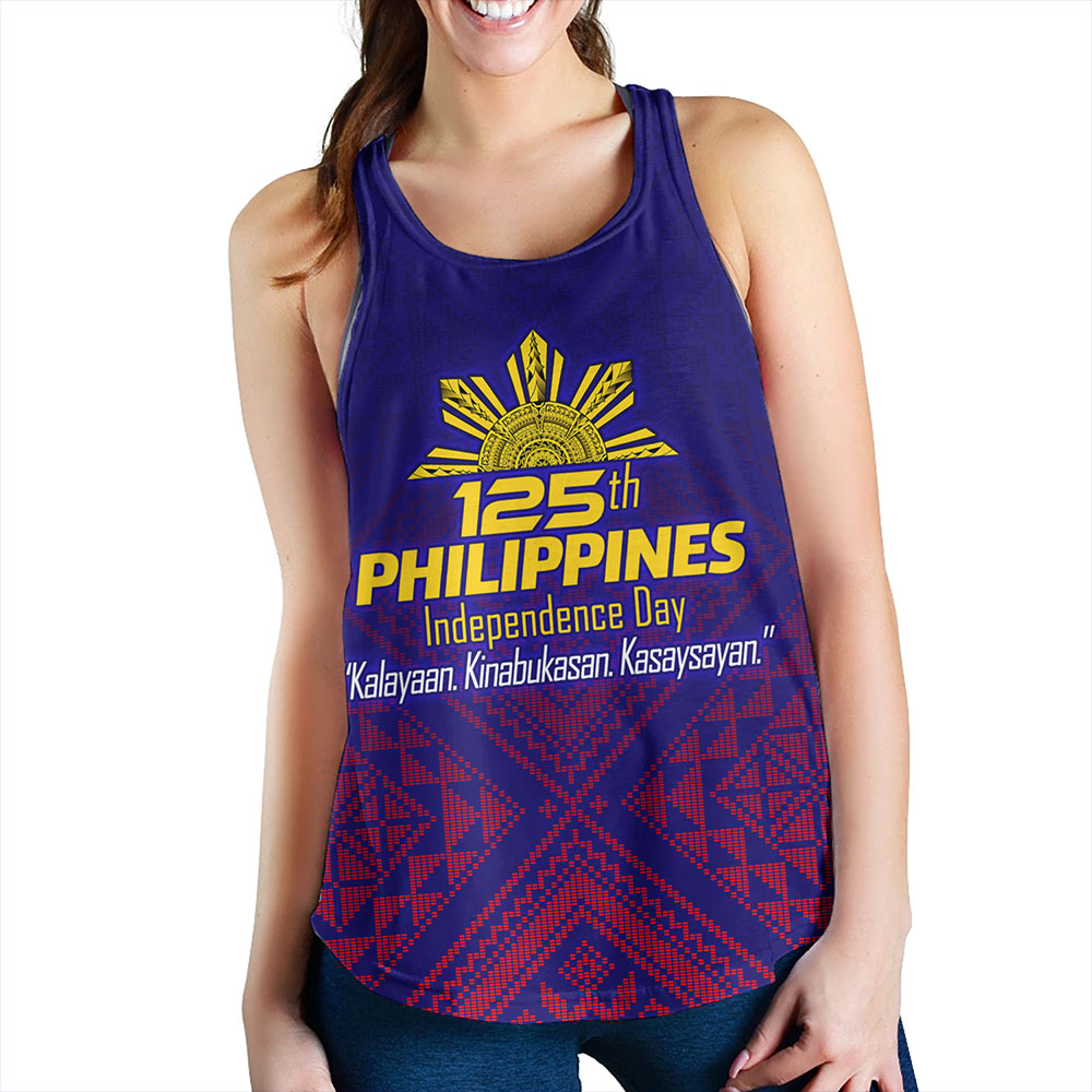 Philippines Filipinos Women Tank Philippines Independence Day Kalayaan-Kinabukasan-Kasaysayan