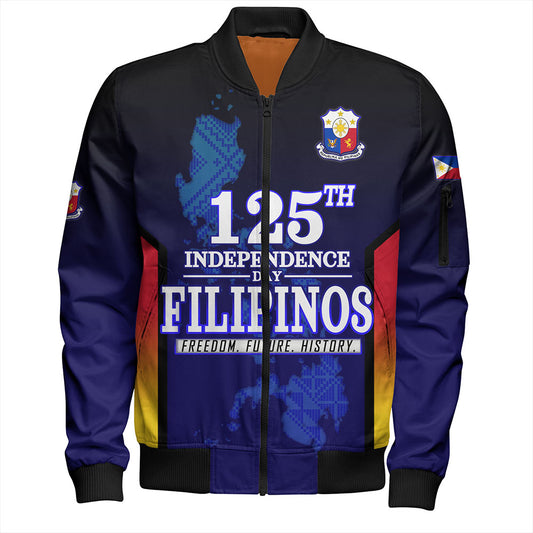Philippines Filipinos Bomber Jacket Philippines Independence Day With Map