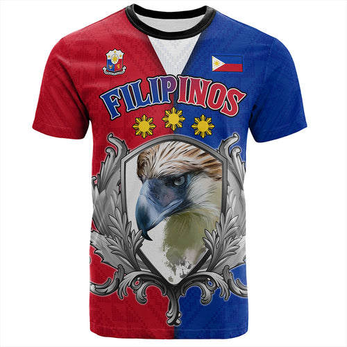 Philippines Filipinos T-Shirt The Philippine Eagle With Traditional Patterns