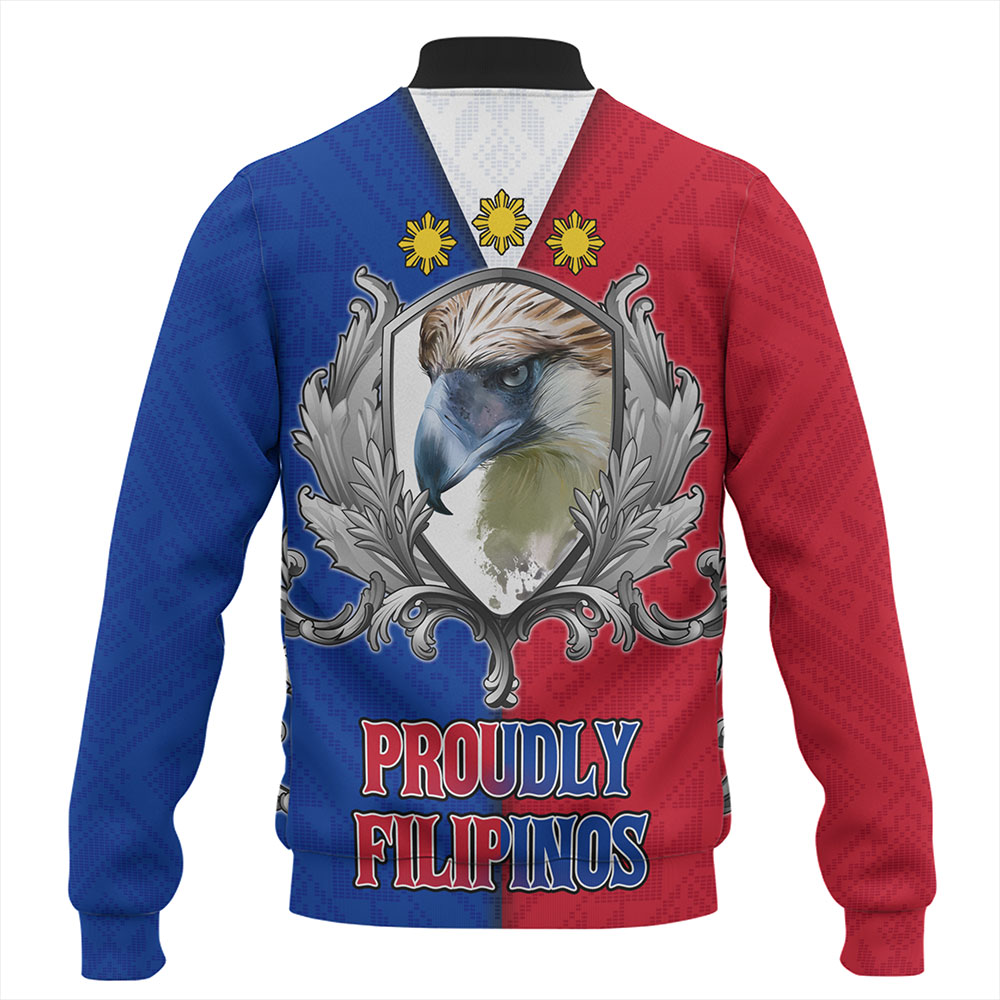 Philippines Filipinos Bomber Jacket The Philippine Eagle With Traditional Patterns