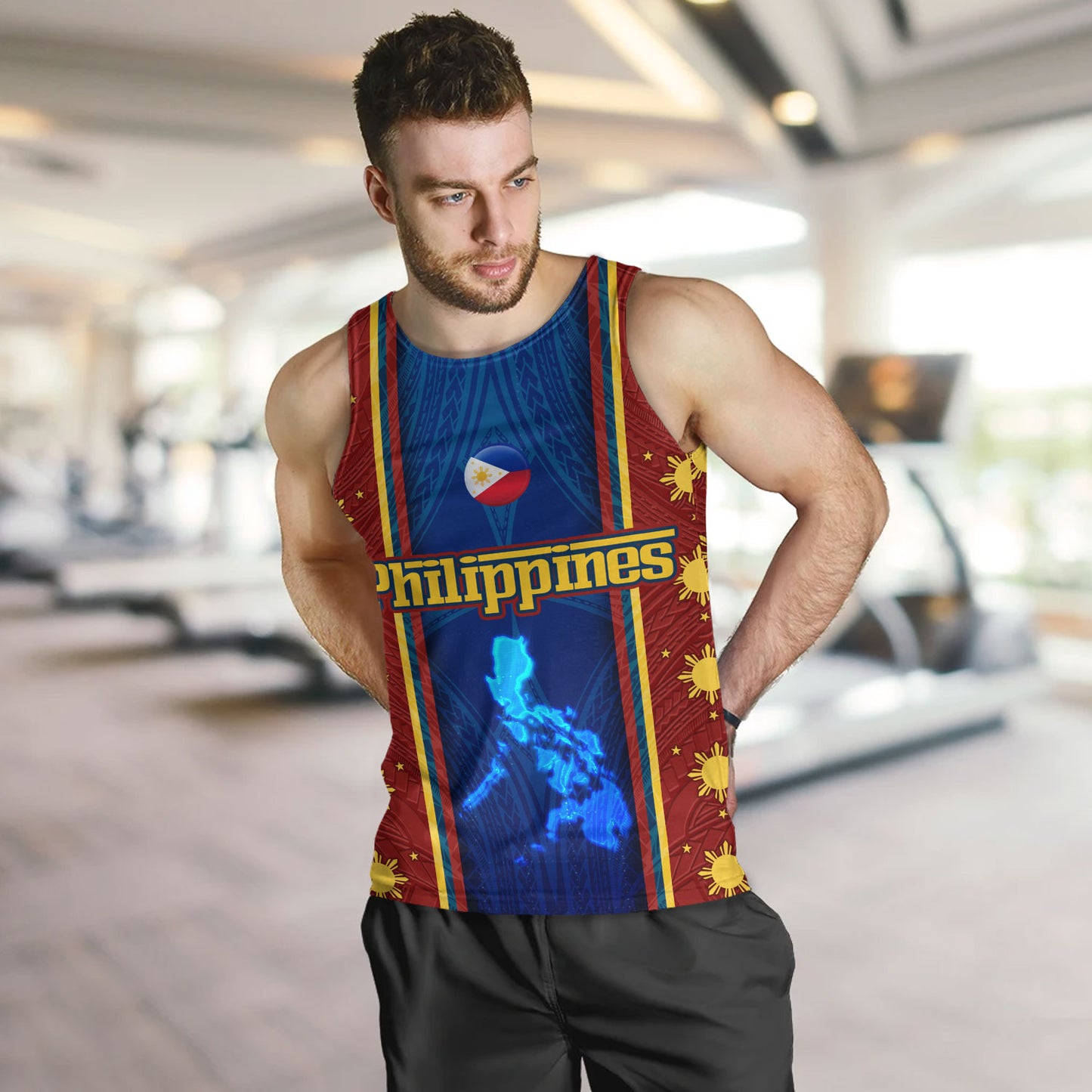 Philippines Filipinos Custom Personalised Tank Top Tribal Sun Traditional Patterns