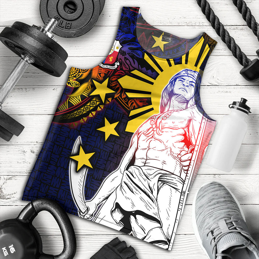 Philippines Filipinos Tank Top Lapu-lapu Hero With Seal Filipinos Tribal Patterns