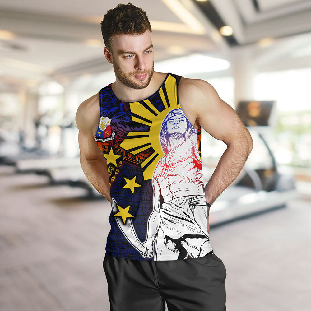 Philippines Filipinos Tank Top Lapu-lapu Hero With Seal Filipinos Tribal Patterns