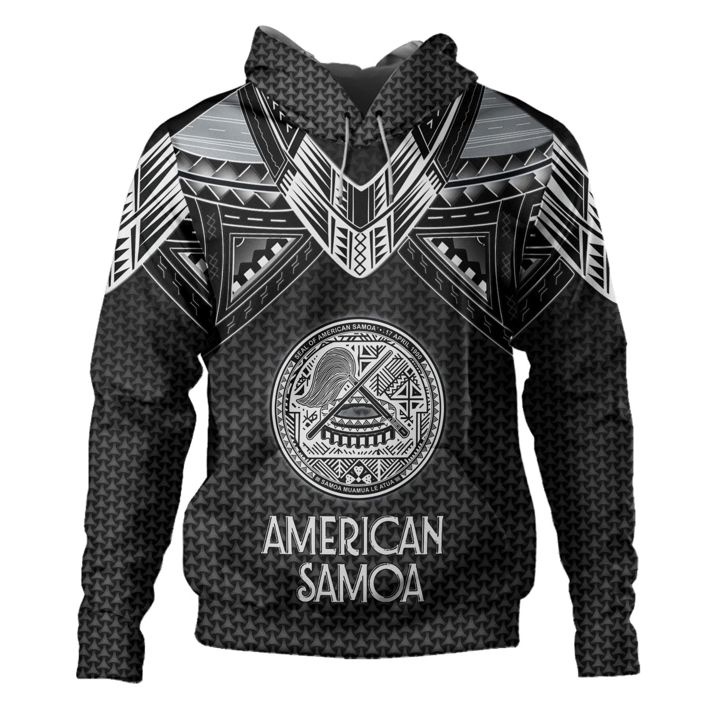 American Samoa Custom Personalised Hoodie Polynesian Tribal Tattoo