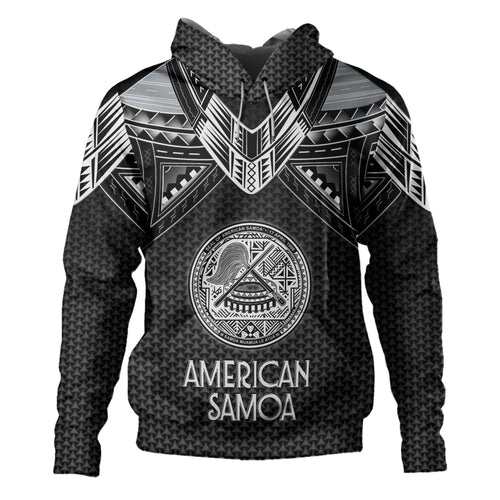 American Samoa Custom Personalised Hoodie Polynesian Tribal Tattoo