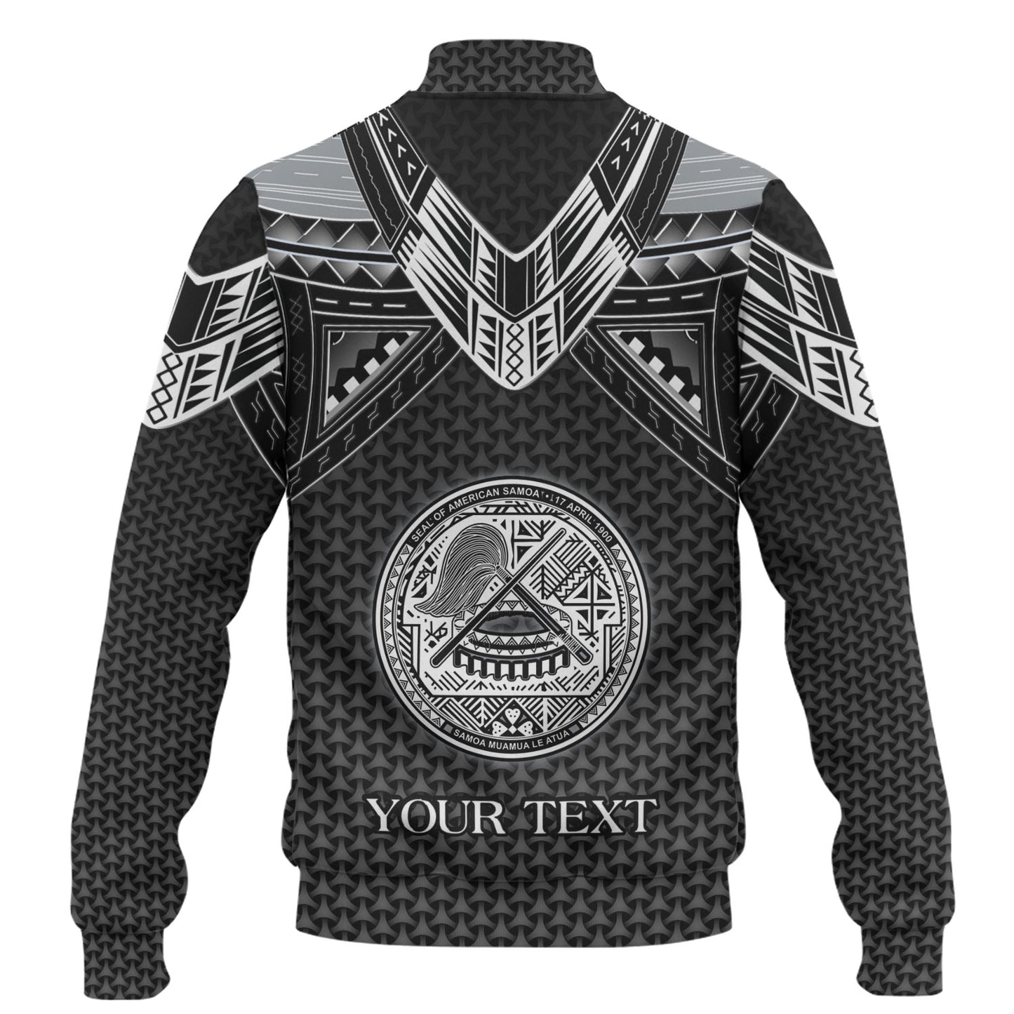 American Samoa Custom Personalised Baseball Jacket Polynesian Tribal Tattoo