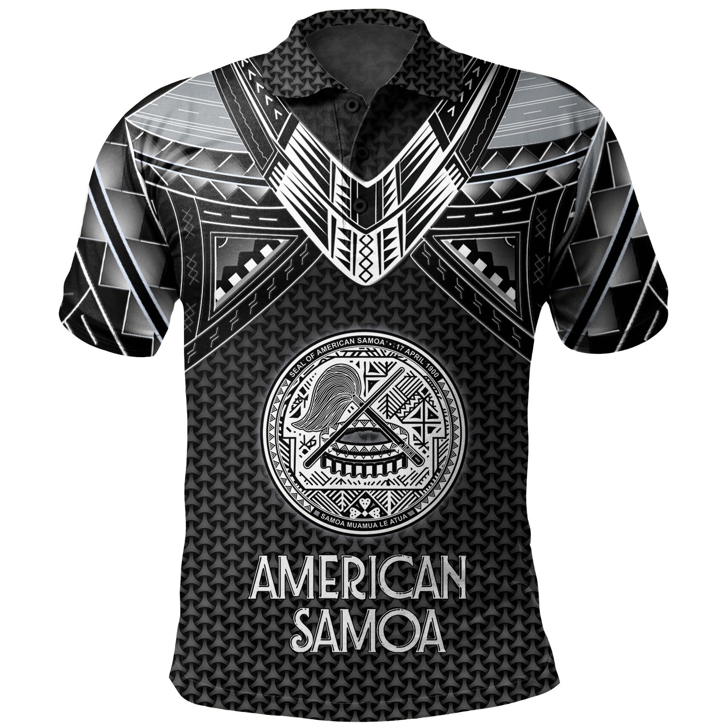 American Samoa Custom Personalised  Polo Shirt Polynesian Tribal Tattoo