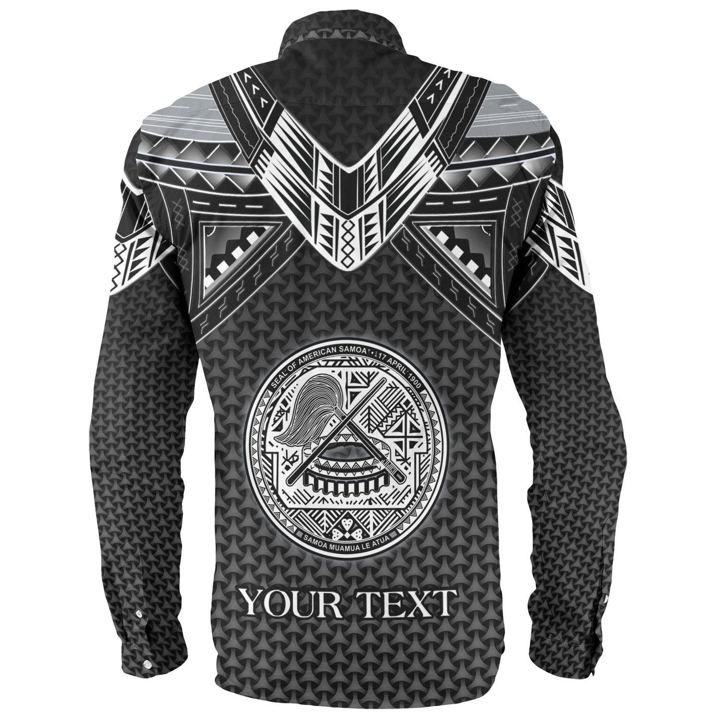 American Samoa Custom Personalised Long Sleeve Shirt Polynesian Tribal Tattoo