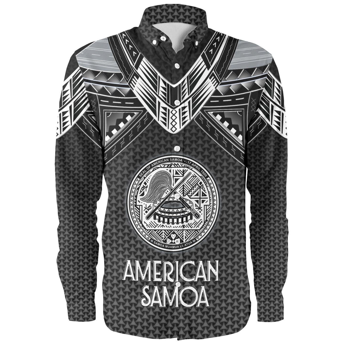 American Samoa Custom Personalised Long Sleeve Shirt Polynesian Tribal Tattoo