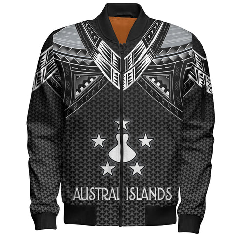 Austral Islands Custom Personalised Bomber Jacket Polynesian Tribal Tattoo