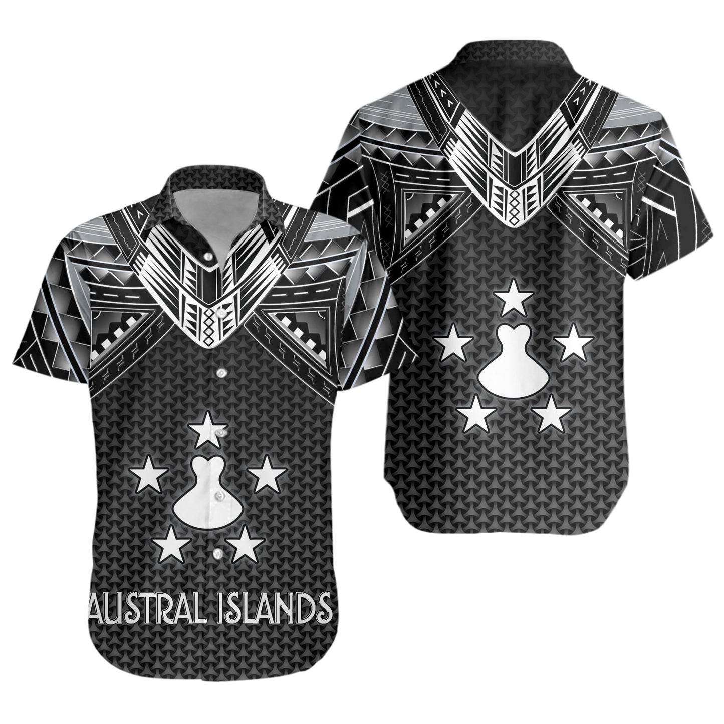 Austral Islands Custom Personalised Short Sleeve Shirt Polynesian Tribal Tattoo