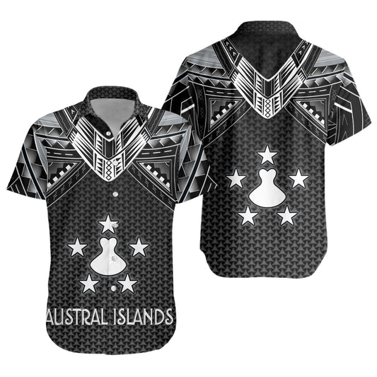 Austral Islands Custom Personalised Short Sleeve Shirt Polynesian Tribal Tattoo
