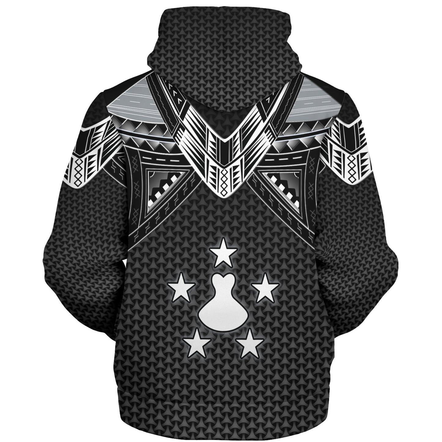 Austral Islands Custom Personalised Sherpa Hoodie Polynesian Tribal Tattoo