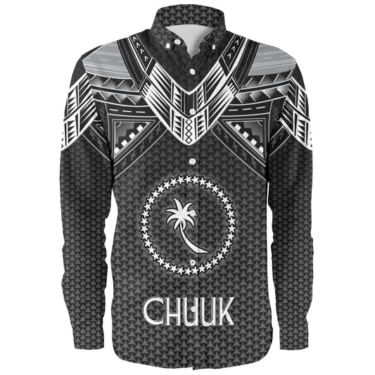 Chuuk State Custom Personalised Long Sleeve Shirt Polynesian Tribal Tattoo