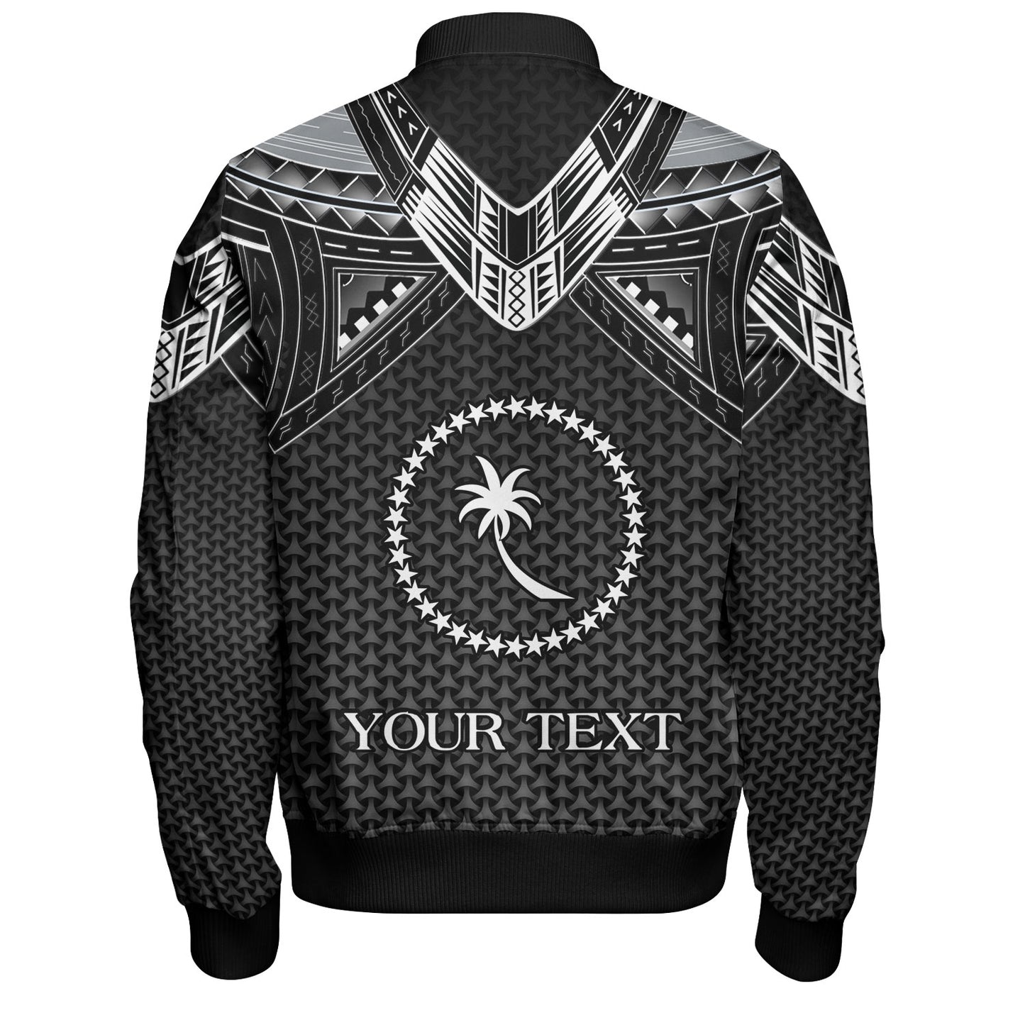 Chuuk State Custom Personalised Bomber Jacket Polynesian Tribal Tattoo
