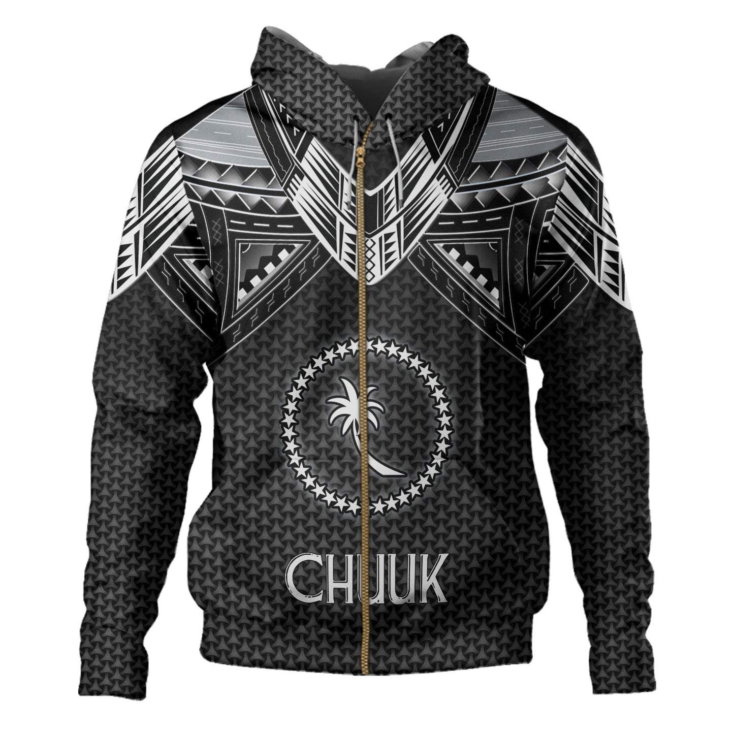 Chuuk State Custom Personalised Hoodie Polynesian Tribal Tattoo