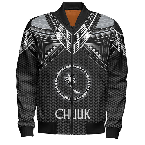 Chuuk State Custom Personalised Bomber Jacket Polynesian Tribal Tattoo