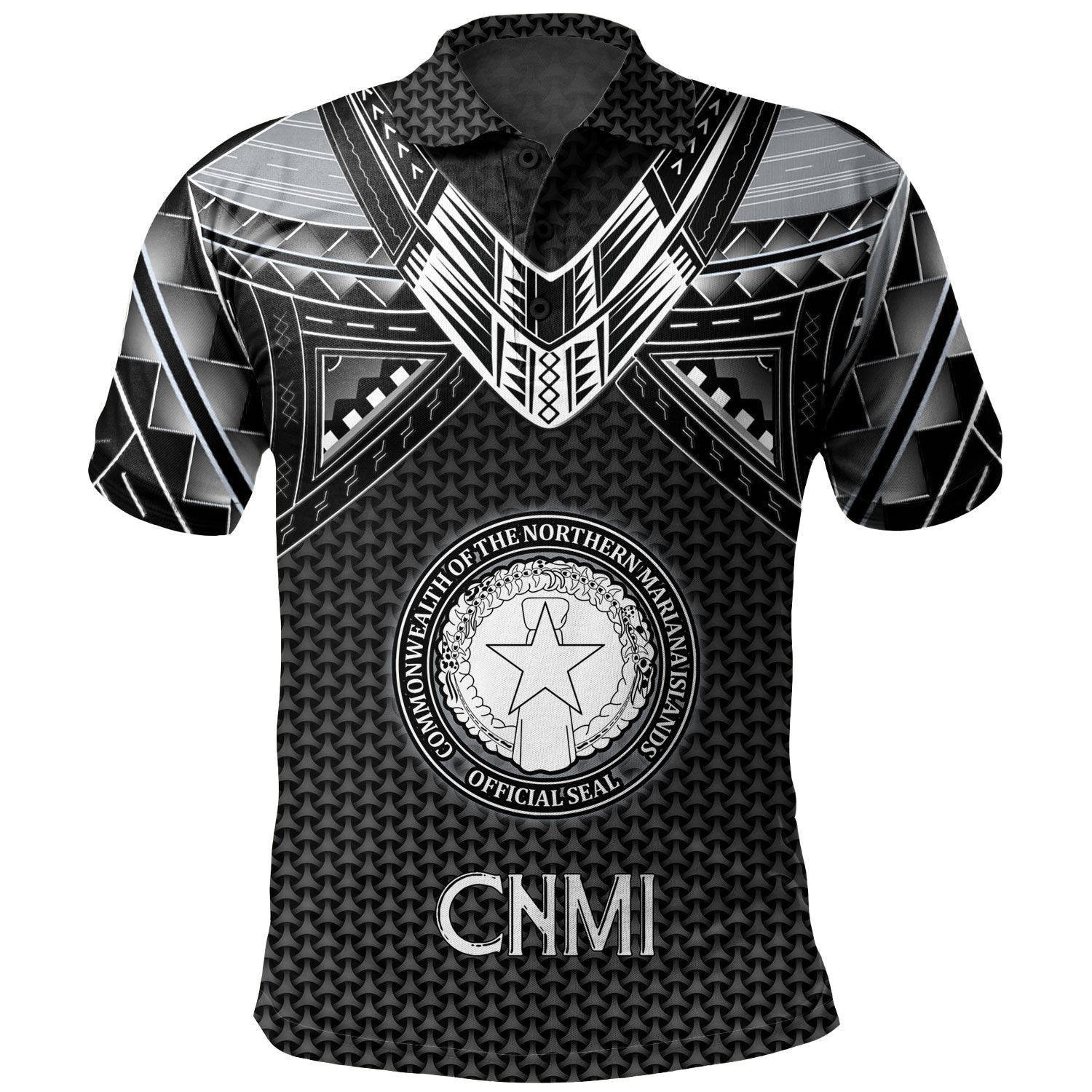 Northern Mariana Islands Custom Personalised Polo Shirt Polynesian Tribal Tattoo