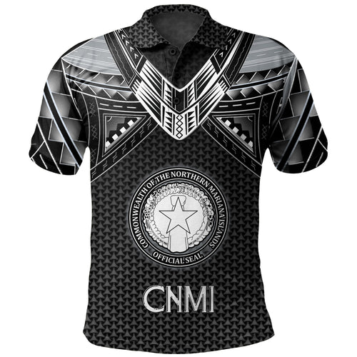 Northern Mariana Islands Custom Personalised Polo Shirt Polynesian Tribal Tattoo