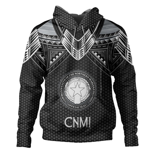 Northern Mariana Islands Custom Personalised Hoodie Polynesian Tribal Tattoo