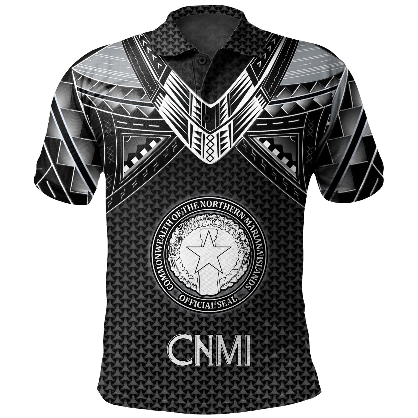 Northern Mariana Islands Custom Personalised Polo Shirt Polynesian Tribal Tattoo