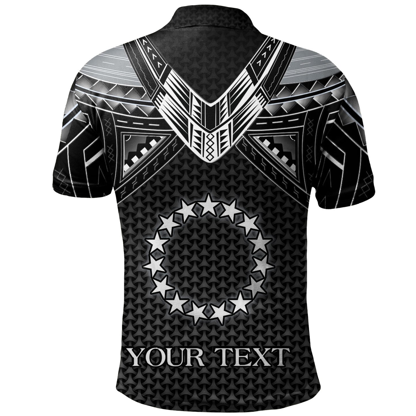 Cook Islands Custom Personalised Polo Shirt Polynesian Tribal Tattoo