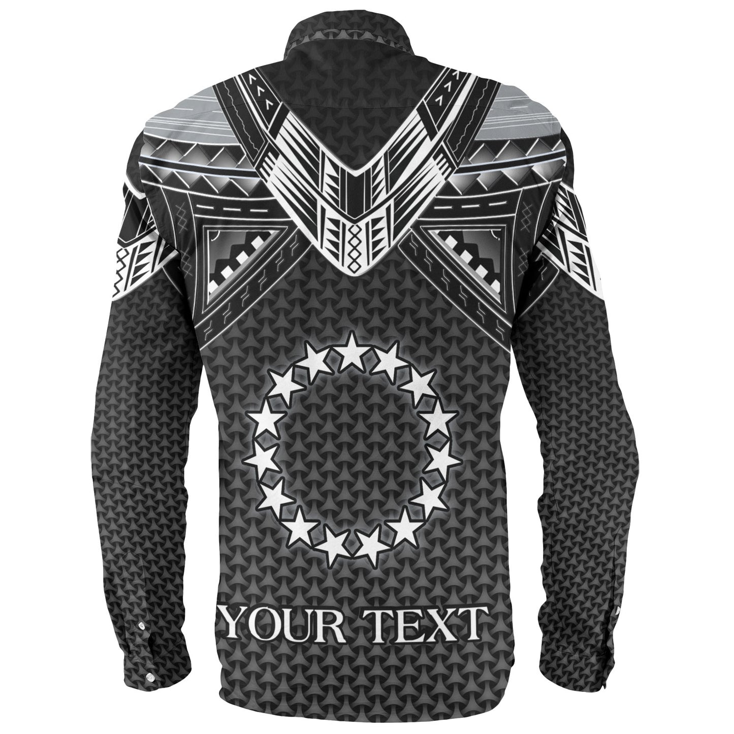 Cook Islands Custom Personalised Long Sleeve Shirt Polynesian Tribal Tattoo