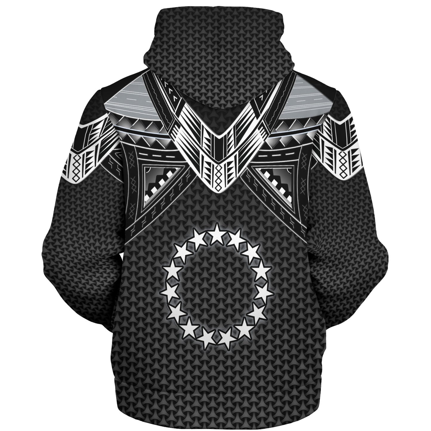Cook Islands Custom Personalised Sherpa Hoodie Polynesian Tribal Tattoo