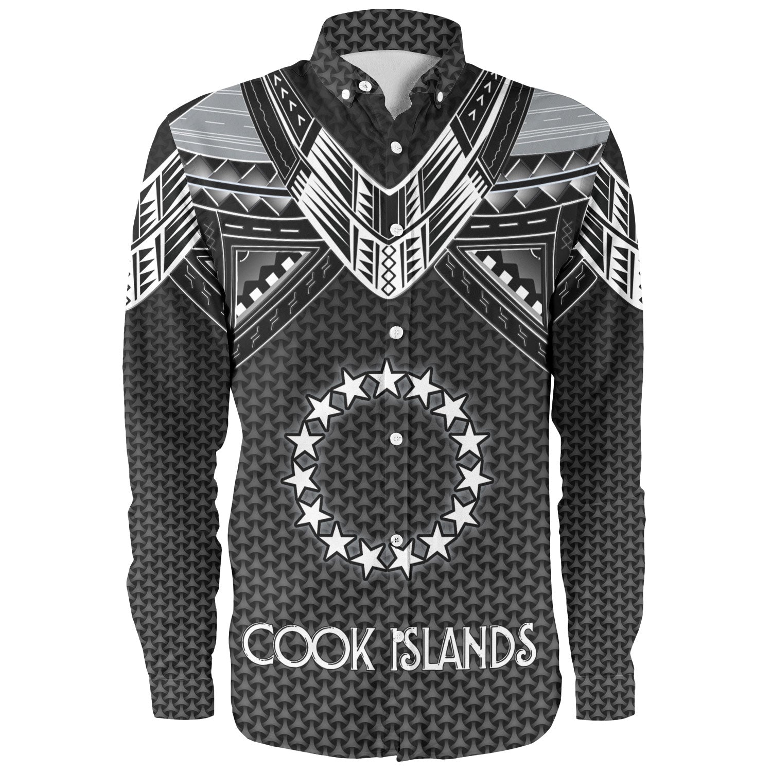 Cook Islands Custom Personalised Long Sleeve Shirt Polynesian Tribal Tattoo