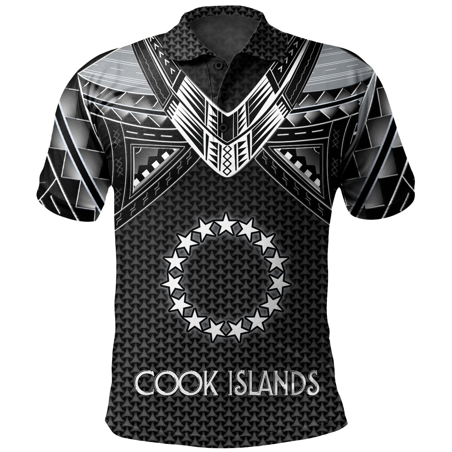 Cook Islands Custom Personalised Polo Shirt Polynesian Tribal Tattoo