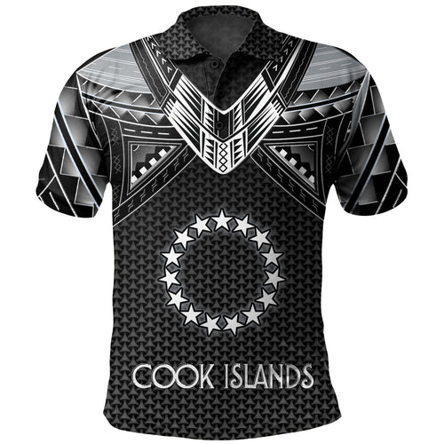 Cook Islands Custom Personalised Polo Shirt Polynesian Tribal Tattoo