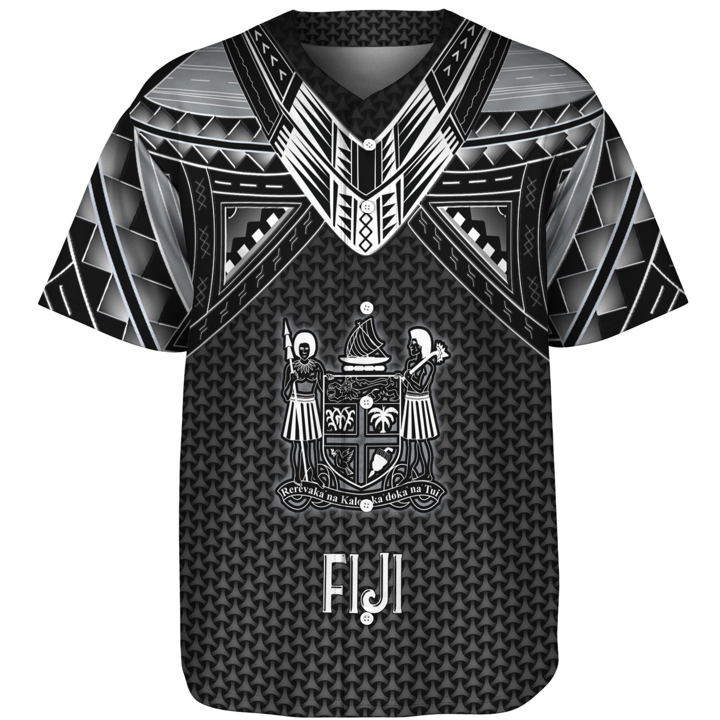 Fiji Custom Personalised Baseball Shirt Polynesian Tribal Tattoo