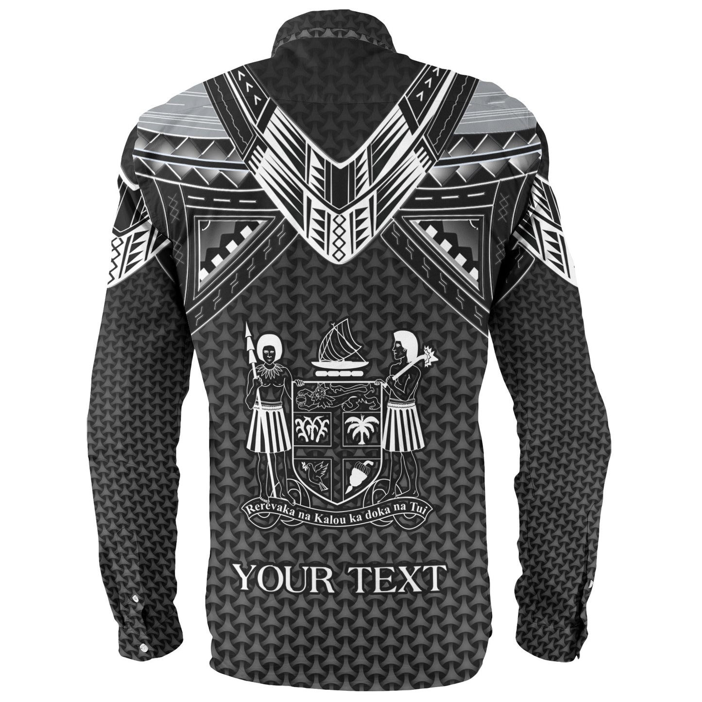 Fiji Custom Personalised Long Sleeve Shirt Polynesian Tribal Tattoo