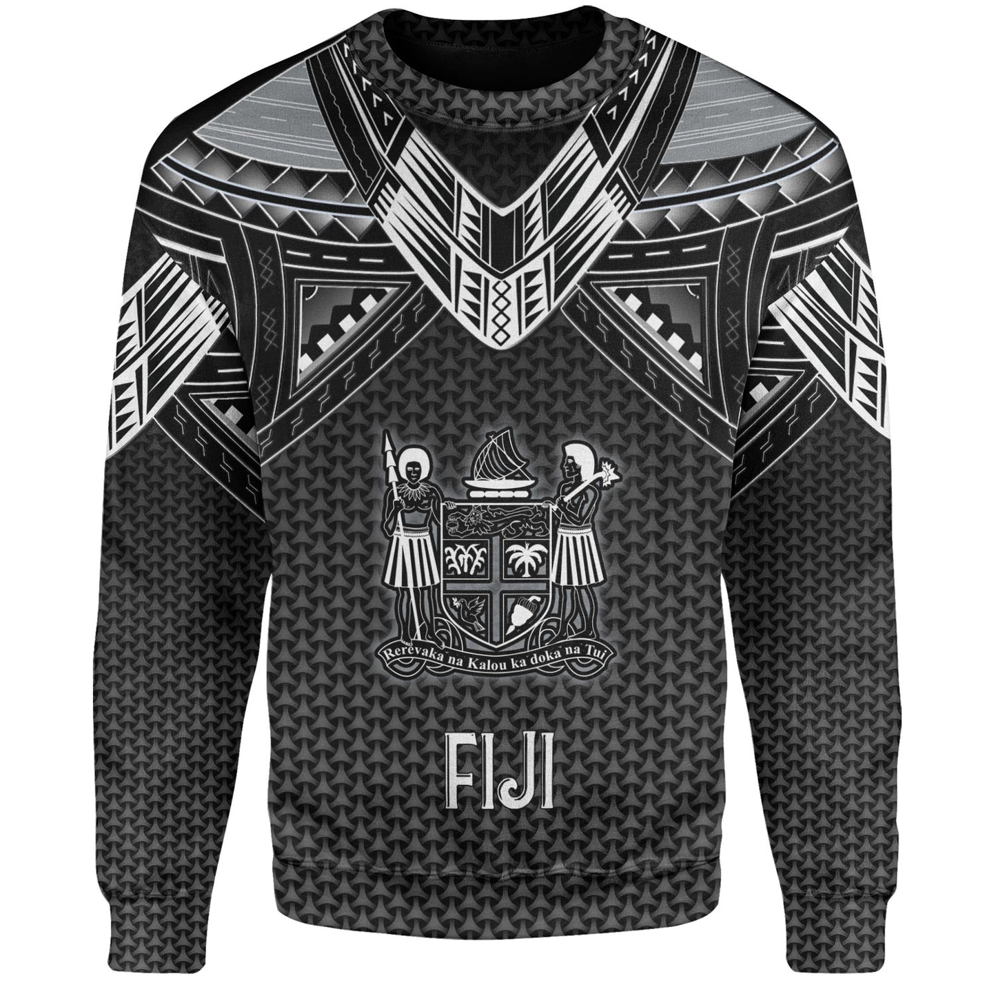 Fiji Custom Personalised Sweatshirt Polynesian Tribal Tattoo