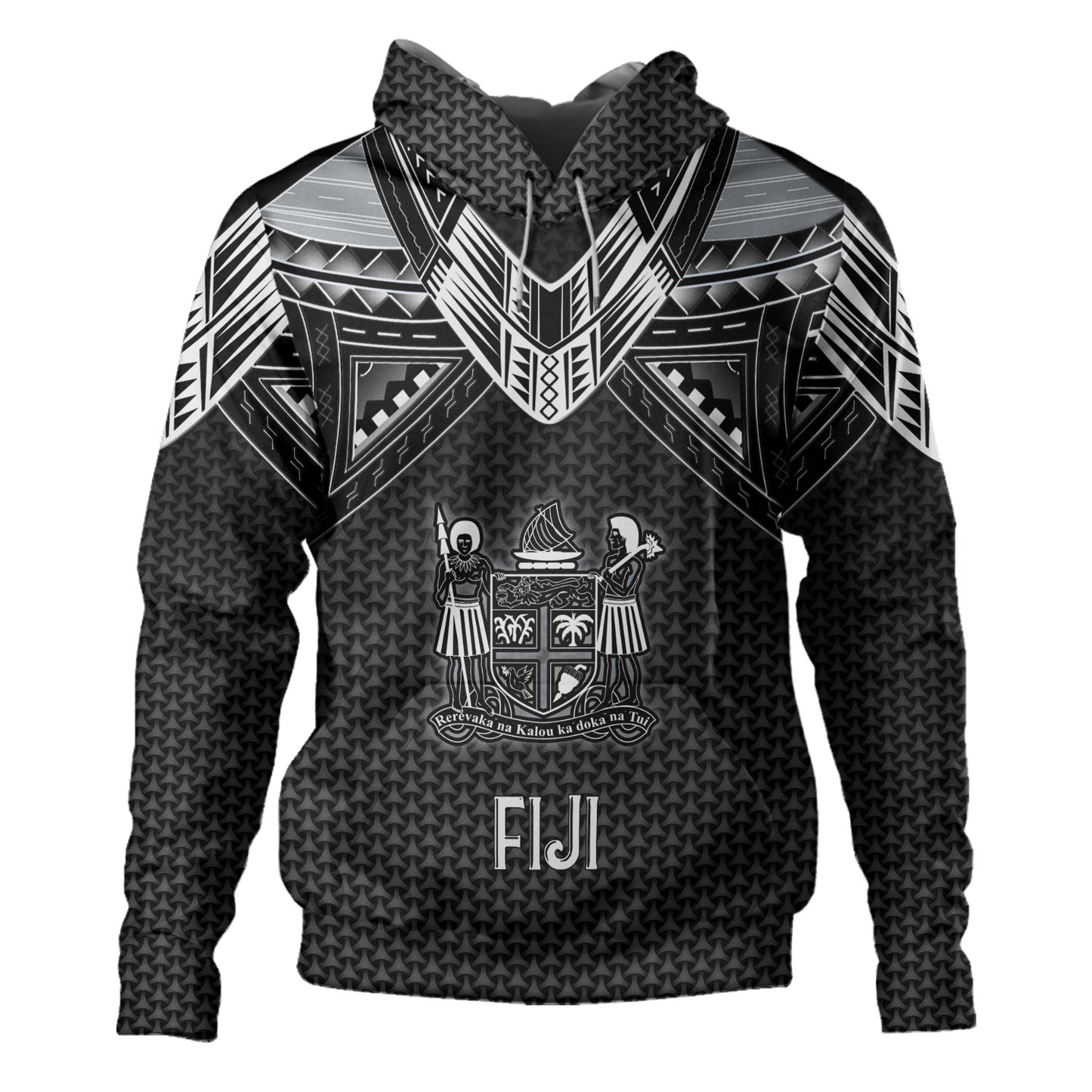 Fiji Custom Personalised Hoodie Polynesian Tribal Tattoo