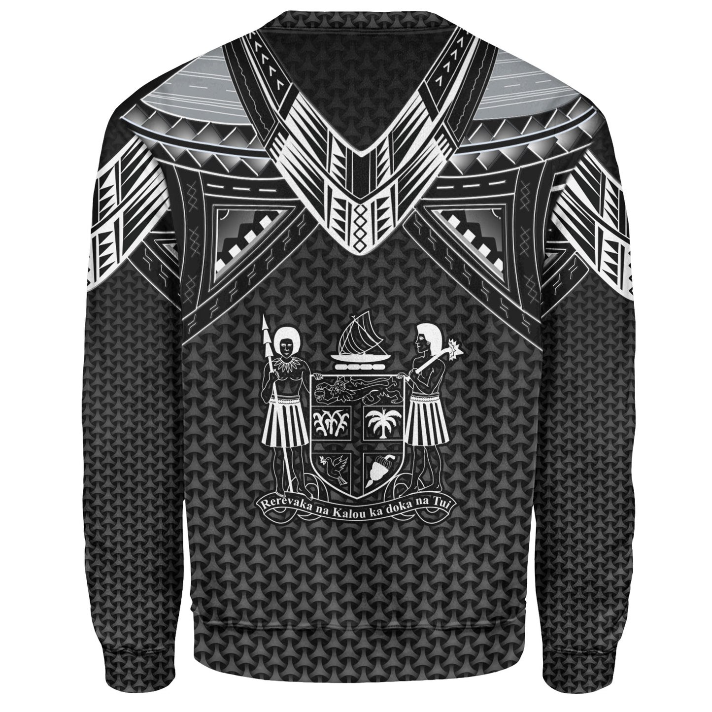 Fiji Custom Personalised Sweatshirt Polynesian Tribal Tattoo