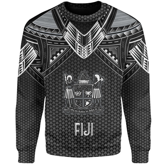 Fiji Custom Personalised Sweatshirt Polynesian Tribal Tattoo